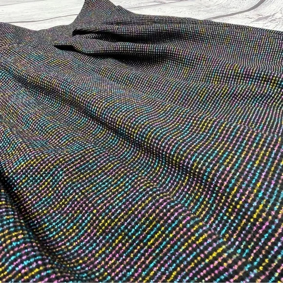 TEREZ multicolor metallic pleated high waist lightweight stretch pants, size S - Picture 6 of 13